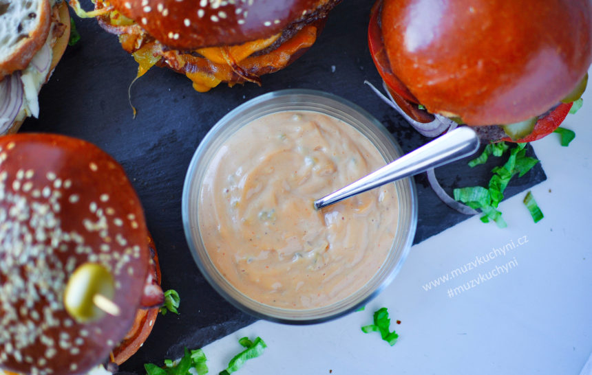 domácí, omáčka, hamburgery, burger sauce, recept