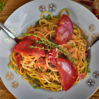 Špagety s chorizem